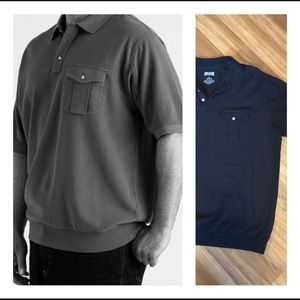 ⬇️Duluth Black Polo Easy Fitting Banded Bottom LT